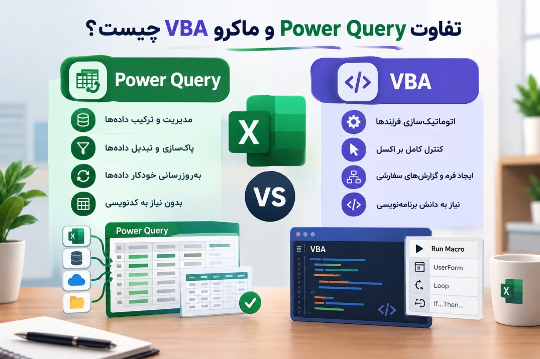 تفاوت Power Query و ماکرو VBA چیست؟